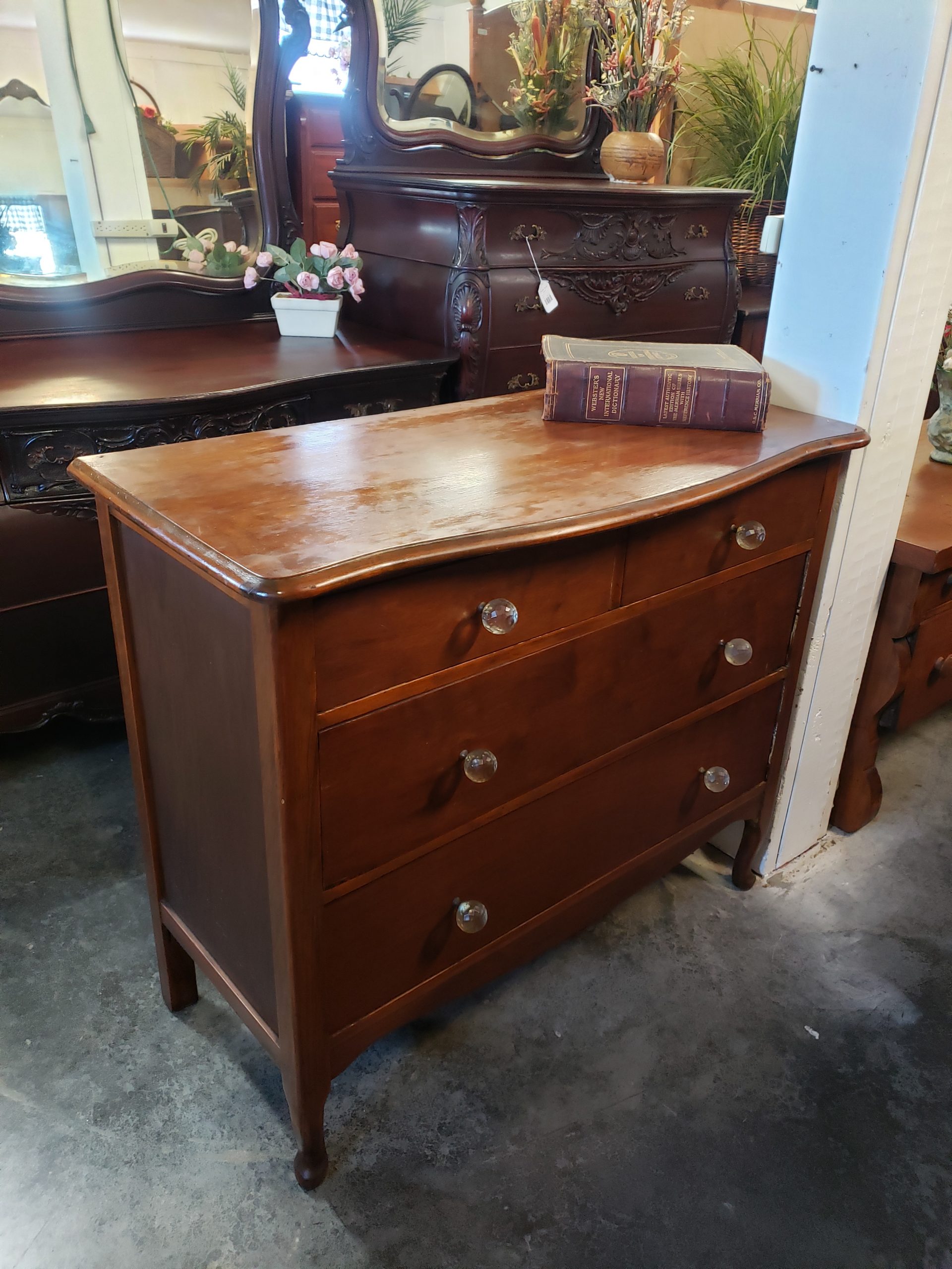 vintage wood dresser